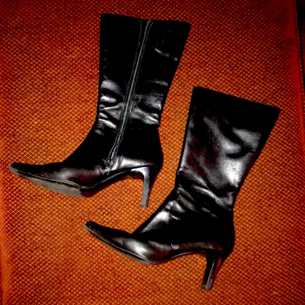 Kenneth Cole made in Italy size 10 Black leather boots